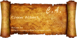 Czene Albert névjegykártya
