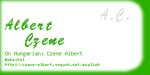 albert czene business card